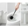 szczotka toaletowa czarna, szczotka WC stojąca, zestaw WC z pojemnikiem, szczotka do toalety nowoczesna, akcesoria łazienkowe czarne, szczotka do WC